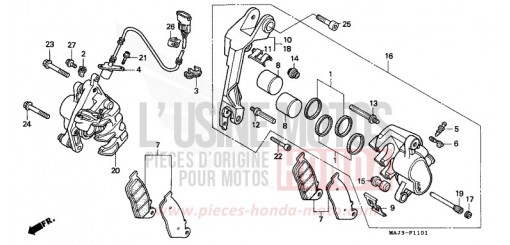 ETRIER DE FREIN AVANT (ST1100AS) ST1100AS de 1995